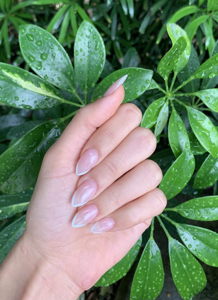 Almond french nails revolutionizing this year.